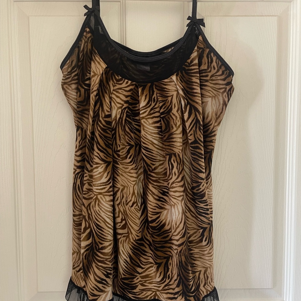 Studio Brown and Black Animal Print Camisole